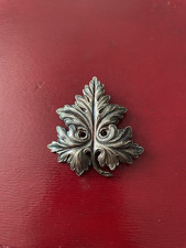 Broche foliado placa plata artes y manualidades 2 pulgadas de largo en muy buena condición segunda mano  Embacar hacia Mexico