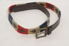 RARO CINTO DE COURO SOBEK POLO GAÚCHO AMÉRICA DO SUL FEITO À MÃO VERMELHO AZUL BRONZEADO MARROM comprar usado  Enviando para Brazil