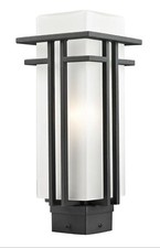 Lanterna Z-Lite Abbey 549PHM-BK moderna para área externa com sombra opala fosca, usado comprar usado  Enviando para Brazil