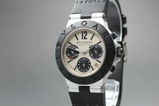 [N ESTADO PERFEITO] BVLGARI Diagono Alumínio AC38TA Cronógrafo Automático Data Prata Masculino, usado comprar usado  Enviando para Brazil