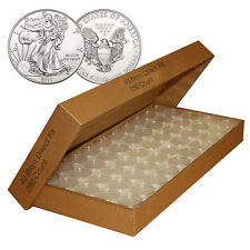 250 porta-moedas hermético ajuste direto 40,6 mm suporte cápsulas para SILVER EAGLE oz, usado comprar usado  Enviando para Brazil