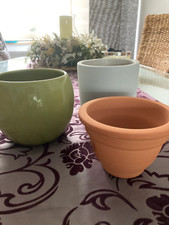 Blumenübertopf grau grün gebraucht kaufen  Leverkusen