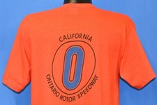 Camiseta promocional vintage anos 70 ONTARIO MOTOR SPEEDWAY CALIFORNIA RACING NASCAR NHRA FIA M, usado comprar usado  Enviando para Brazil