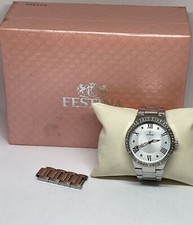 Relógio de quartzo feminino Festina F16719 aço inoxidável mostrador prateado analógico BW153 comprar usado  Enviando para Brazil