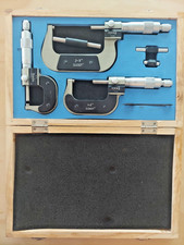Conjunto de micrômetros dígitos 0-3" .0001 Res. Ponta de metal duro inclui 2-3", 1-2", 0-1" comprar usado  Enviando para Brazil