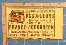 Accordions paris advertising d'occasion  Expédié en Belgium