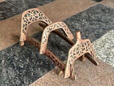 RARO TAMPO DE MESA DE MADEIRA FEITO À MÃO DECORATIVO PEQUENO BRONZE AJUSTADO CAVALO/SELA DE CAMELO comprar usado  Enviando para Brazil