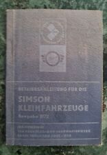 Simson betriebsanleitung gebraucht kaufen  Berlin
