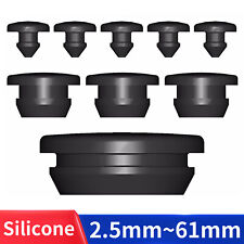 Plugue de furo de encaixe preto silicone borracha vedação tubo bung 2,5 mm-61 mm, usado comprar usado  Enviando para Brazil