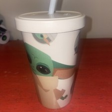 Copo e canudo de viagem Disney Star Wars Mandalorian Grogu Baby Yoda acrílico comprar usado  Enviando para Brazil