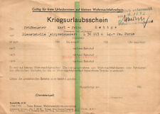 Kriegsurlaubsschein paris vom gebraucht kaufen  Jena