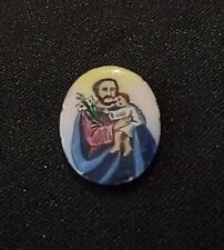 Medalhão português vintage de porcelana pintado à mão San Jose comprar usado  Enviando para Brazil