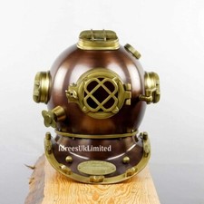 Casco de buceo de 18" pulgadas acabado antiguo casco de buceo envío marítimo regalo segunda mano  Embacar hacia Mexico