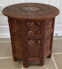 carved sidetable end table for sale  Olympia