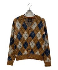 Cárdigan Agujas Mezcla Mohair Argyle Unisex Tejido Usado segunda mano  Embacar hacia Mexico