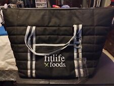Bolsa tote Fitlife Foods refrigeradora isolada preta alimentos especiais zíperes fit Life Grea comprar usado  Enviando para Brazil