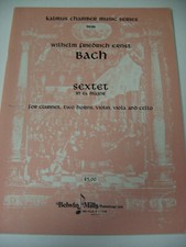 Partituras Bach Sextet in E Flat Major Clarinete Horns Violino Violoncelo Kalmus comprar usado  Enviando para Brazil