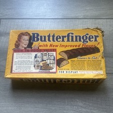 Raro Vintage Curtiss Butterfinger Publicidade Caixa de Doces Exibição Anos 1950 Falhas comprar usado  Enviando para Brazil