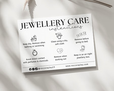 Jewellery care card for sale  ROMFORD