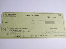 David janssen signed for sale  Las Vegas