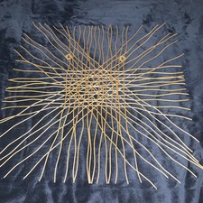 Usado, Mural grande gráfico Qr cruzado de metal dourado decoração para casa arte vintage comprar usado  Enviando para Brazil