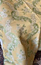 Tecido jacquard brocado guirlanda floral francesa vintage ~ Verde amarelo comprar usado  Enviando para Brazil