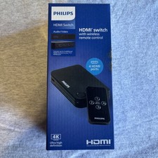 Switch HDMI de áudio/vídeo Philips 4 portas com controle remoto sem fio ~ Preto comprar usado Switch HDMI de áudio/vídeo Philips 4 portas com controle remoto sem fio ~ Preto comprar usado  Enviando para Brazil
