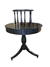 Mesa de centro redonda antiga de dois níveis pintada de preto móveis vintage  comprar usado  Enviando para Brazil