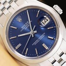 Usado, RELÓGIO ROLEX OYSTER PERPETUAL DATE 1500 MOSTRADOR AZUL MOLDURA LISA AÇO 34mm comprar usado  Enviando para Brazil
