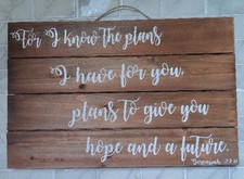 Hobby Lobby Placa Escritura Palete de Madeira Jeremias 29:11 For I Know The Plans I H comprar usado  Enviando para Brazil