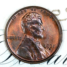* 1931-S * SUPERB+ GEM BU MS LINCOLN WHEAT PENNY * DA COLEÇÃO ORIGINAL comprar usado  Enviando para Brazil
