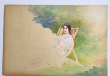 Antique painting watercolor d'occasion  Expédié en Belgium