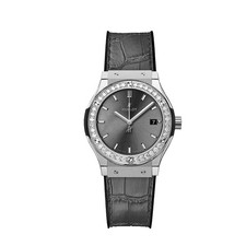 Relógio feminino Hublot Classic Fusion 581.NX.7071.LR.1104 titânio diamante 33mm comprar usado  Enviando para Brazil