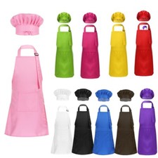 Usado, Conjunto de chapéu avental ajustável fantasia chef meninos meninas cozinha cozimento assar pintura comprar usado  Enviando para Brazil