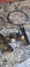 Raquetes de badminton vintage rosa/neon e 2 Shuddlecocks. Arco-íris 🌈  comprar usado  Enviando para Brazil