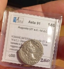 Imp.augusto denario romano usato  Cesena