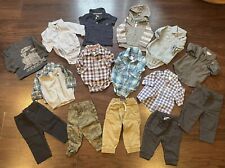 Bebé Niños Lote De 16 Talla 9M Oshkosh Carters Prendas para el torso Camisas Botones Pantalones Jogger CK segunda mano  Embacar hacia Argentina