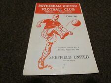 ROTHERHAM UNITED v SHEFFIELD UNITED 1956/7 18 DE AGOSTO YORK SHIRE 'DERBY' comprar usado  Enviando para Brazil