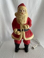 Molde de sopro vintage Papai Noel olhos azuis 16 1/2 "de altura com barra de fixação acende comprar usado  Enviando para Brazil