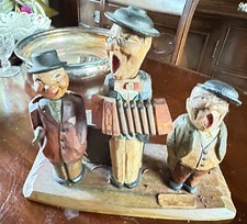 Antiga caixa de música vintage esculpida em madeira trio de barras de canto masculinas ferramentas comprar usado  Enviando para Brazil