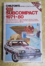 Chilton Repair Manual 1971-1980 GM Subcompact Vega Monza Astre Sunbird 6935 1980, usado comprar usado  Enviando para Brazil