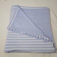 Usado, Capa de edredom listrada tamanho King 100% algodão azul reversível Crate & Barrel comprar usado  Enviando para Brazil
