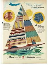 1946 Manhattan Sport Mansco Camisas Bascas Masculinas Desgaste Veleiro Arte Impressão Anúncio comprar usado  Enviando para Brazil