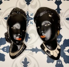 African chalkware heads for sale  PENTRE