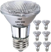 Pacote com 6 H&Z Par20 pescoço curto 50W 120V, 3000K luz de inundação com E26 base média fraca, usado comprar usado  Enviando para Brazil