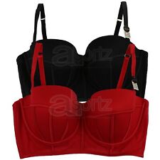 Sutiã feminino feminino ex novo visual Longline Bustier varanda sem alças vermelho ou preto comprar usado  Enviando para Brazil