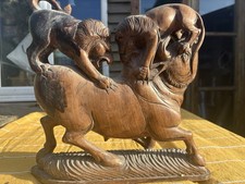 Lion bull wooden for sale  DURSLEY