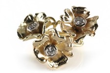 Ring blümchen brillanten gebraucht kaufen  Düsseldorf