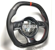 Volante Audi MK1 R8 real CARBON Sport topo plano cor anel costura colorida comprar usado  Enviando para Brazil