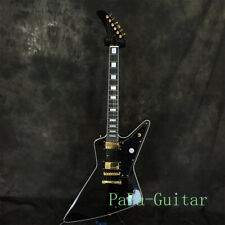 Guitarra elétrica Black Explorer 6 cordas corpo de mogno captadores HH hardware dourado comprar usado  Enviando para Brazil